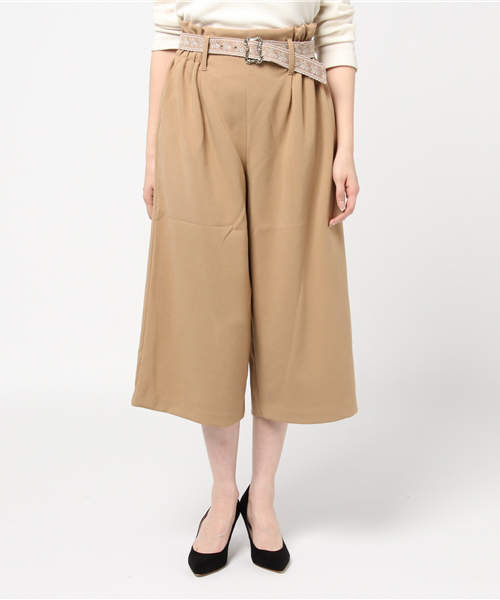axes femme（アクシーズファム）の「バックル付きワイドパンツ（その他パンツ・レディース・ピンク/キャメル/ブラック・MEDIUM）」の3枚目の写真