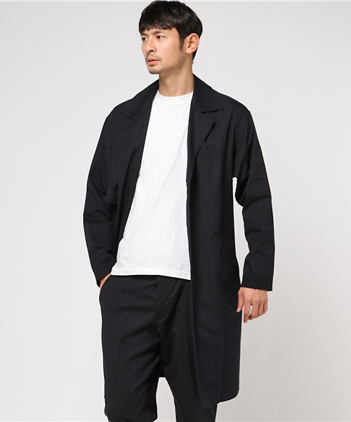 COMME CA ISM（コムサイズム）の「オーバーサイズシャツトレンチ（トレンチコート・メンズ・ネイビー/ベージュ/ホワイト・LARGE/MEDIUM）」の6枚目の写真