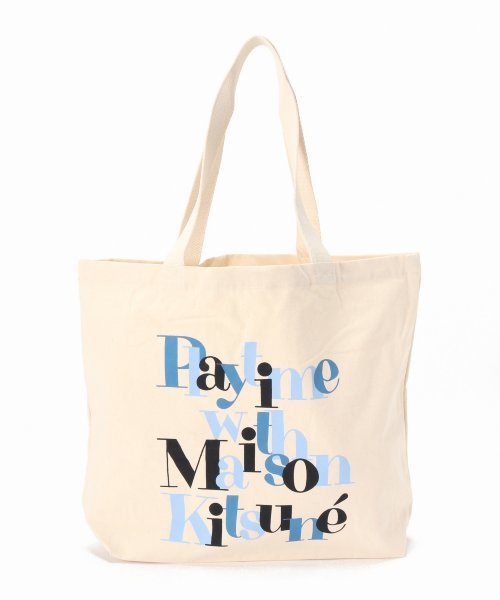 Maison Kitsune(メゾンキツネ)の「◇MAISON KITSUNE / メゾンキツネ TOTE BAG PLAYTIME(トートバッグ・メンズ・アイボリー・FREE)」の7枚目の写真