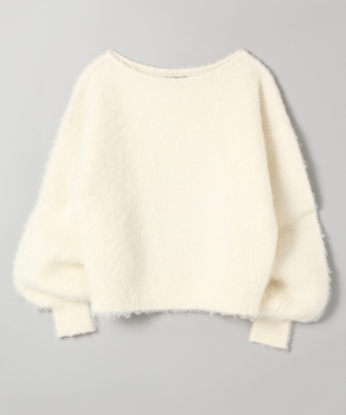 JEANASIS（ジーナシス）の「7Gブークレキモウプルオーバー/759607（ニット/セーター・レディース・オフホワイト/ピンク/グレー・FREE）」の2枚目の写真