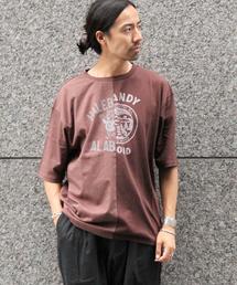 coen | カレッジプリント切替リラックスフィットTシャツ(Tシャツ/カットソー)