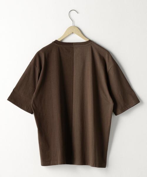 coen（コーエン）の「カレッジプリント切替リラックスフィットTシャツ（Tシャツ/カットソー・メンズ・ホワイト/ダークブラウン・LARGE/MEDIUM/SMALL）」の10枚目の写真