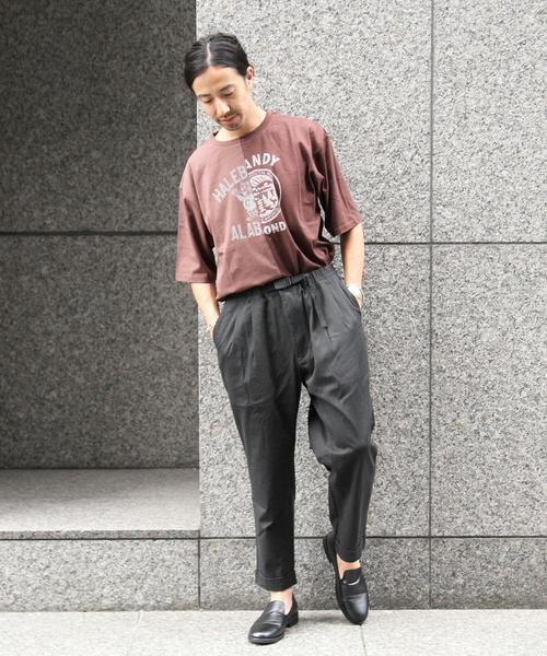 coen（コーエン）の「カレッジプリント切替リラックスフィットTシャツ（Tシャツ/カットソー・メンズ・ホワイト/ダークブラウン・LARGE/MEDIUM/SMALL）」の12枚目の写真