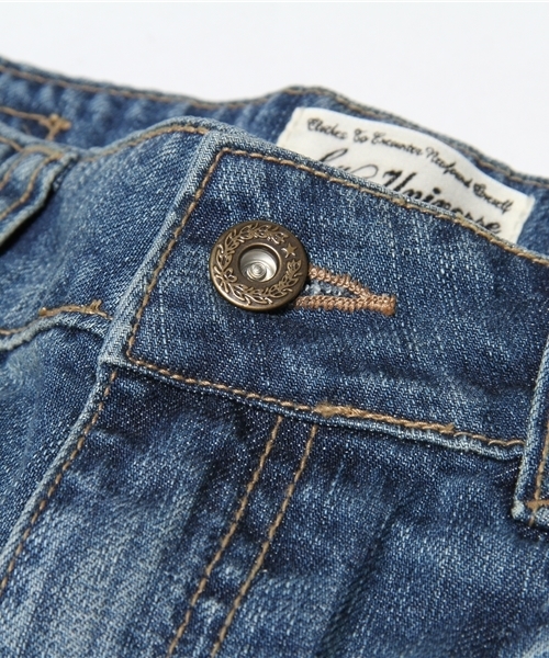 NANO universe（ナノユニバース）の「クラッシュショートパンツ（デニムパンツ・レディース・ブルー/インディゴブルー・SMALL/MEDIUM）」の3枚目の写真