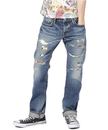 HYSTERIC GLAMOUR | SCR加工デニムストレートPT(デニムパンツ)