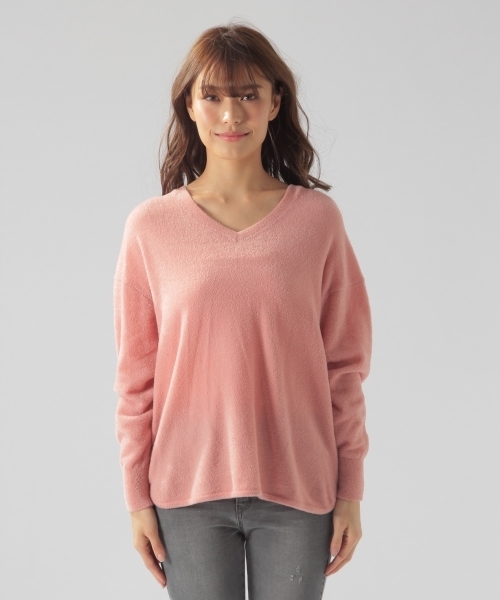 BAYFLOW(ベイフロー)の「BAYFLOW/ソフトタッチVネックパステルニット 18SS(ニット/セーター・レディース・ピンク/ライトブルー/オフホワイト/ネイビー・MEDIUM/SMALL)」の11枚目の写真