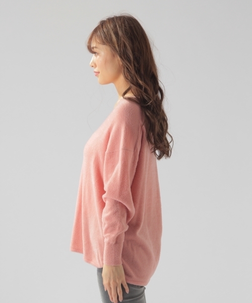 BAYFLOW(ベイフロー)の「BAYFLOW/ソフトタッチVネックパステルニット 18SS(ニット/セーター・レディース・ピンク/ライトブルー/オフホワイト/ネイビー・MEDIUM/SMALL)」の12枚目の写真