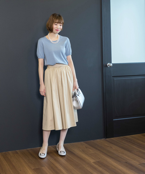 NATURAL BEAUTY BASIC(ナチュラルビューティーベーシック)の「◆カラーミディスカート(スカート・レディース・ベージュ/ピンク/イエロー・SMALL/MEDIUM/X-SMALL)」の21枚目の写真