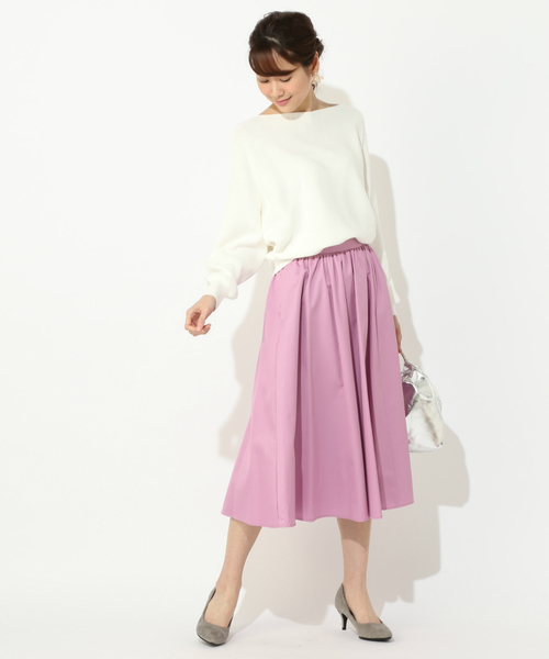 NATURAL BEAUTY BASIC(ナチュラルビューティーベーシック)の「◆カラーミディスカート(スカート・レディース・ベージュ/ピンク/イエロー・SMALL/MEDIUM/X-SMALL)」の16枚目の写真