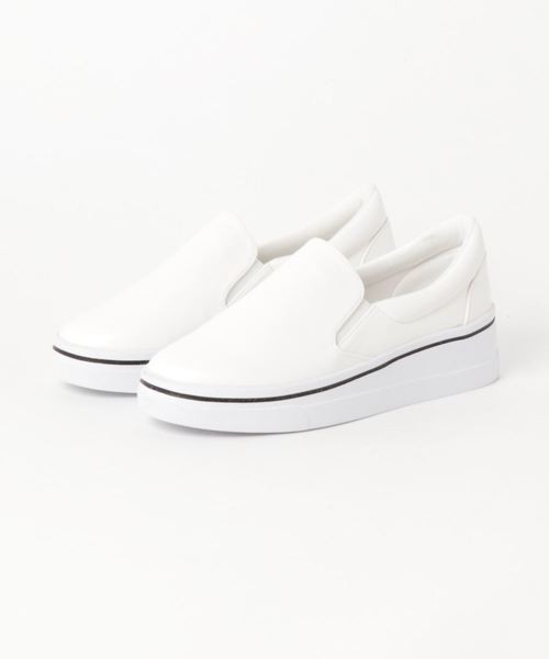 KOBE LETTUCE（コウベレタス）の「厚底スリッポンシューズ（スリッポン・レディース・ブラック/レッド系その他/シルバー/ホワイト/グレー系その他・M/LL/L/S）」の2枚目の写真