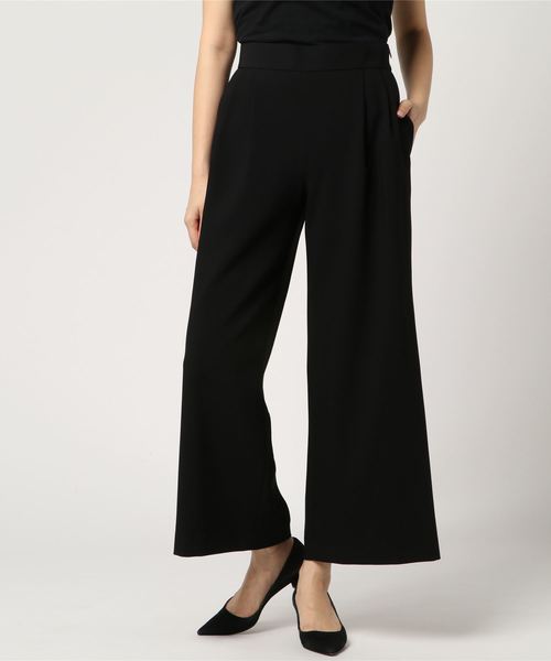 un dix cors（アンディコール）の「ダブルクロスワイドパンツ（その他パンツ・レディース・アイボリー/ブラック/ピンク・36/38）」の3枚目の写真