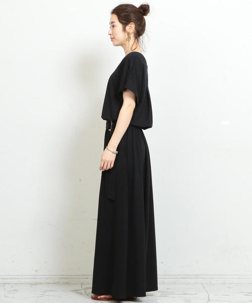 ビューティーアンドユース　ユナイテッドアローズ　マキシワンピース　黒S〜M BEAUTY&YOUTH UNITED ARROWS（ビューティーアンドユース