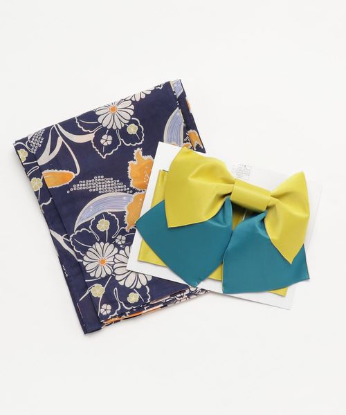 KOBE LETTUCE（コウベレタス）の「選べる華やか全10柄☆平織浴衣＋作り帯2点セット（浴衣・レディース・ホワイト系その他/ブラック系その他/ブルー系その他/パープル系その他/ピンク系その他/ホワイト系その他2/ホワイト系その他3/ホワイト系その他4/ブルー系その他2/ブルー系その他3・FREE）」の16枚目の写真