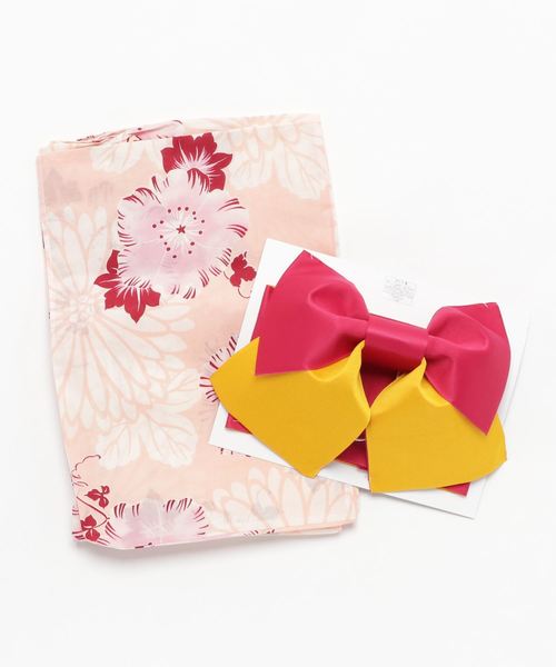 KOBE LETTUCE（コウベレタス）の「選べる華やか全10柄☆平織浴衣＋作り帯2点セット（浴衣・レディース・ホワイト系その他/ブラック系その他/ブルー系その他/パープル系その他/ピンク系その他/ホワイト系その他2/ホワイト系その他3/ホワイト系その他4/ブルー系その他2/ブルー系その他3・FREE）」の17枚目の写真