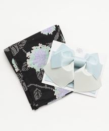 選べる華やか全10柄☆平織浴衣＋作り帯2点セット