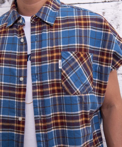 #Re:room（リルーム）の「ヴィンテージノースリーブチェックシャツ（シャツ/ブラウス・メンズ・ブラック/レッド/イエロー/ブルー・FREE）」の19枚目の写真