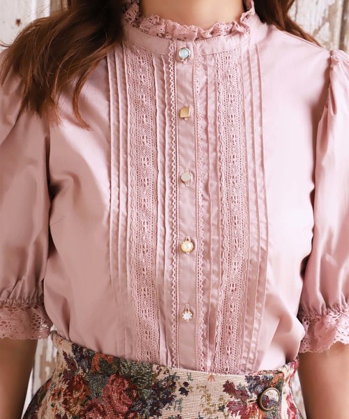 one after another NICE CLAUP(ワンアフターアナザーナイスクラップ)の「アソートボタンブラウス(シャツ/ブラウス・レディース・ブラック/オフホワイト/ピンク・FREE)」の7枚目の写真