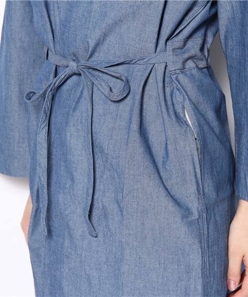 WHO'S WHO gallery（フーズフーギャラリー）の「【THE MARMAID】シャンブレーガウン（ブルゾン・レディース・ブラック/ブルー・FREE）」の8枚目の写真