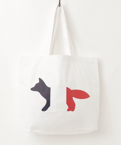Maison Kitsune(メゾンキツネ)の「TOTE BAG TRICOLOR FOX(トートバッグ・メンズ・ホワイト/ネイビー・U)」の8枚目の写真