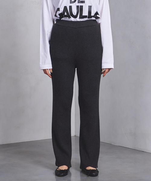 UNITED ARROWS（ユナイテッドアローズ）の「UWSC リブ ニットパンツ ◆（その他パンツ・レディース・ライトグレー/オフホワイト/ダークグレー・36/38）」の16枚目の写真