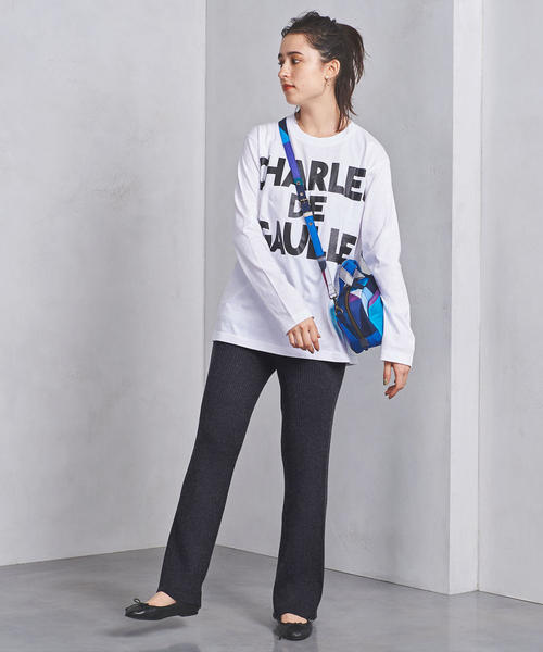 UNITED ARROWS（ユナイテッドアローズ）の「UWSC リブ ニットパンツ ◆（その他パンツ・レディース・ライトグレー/オフホワイト/ダークグレー・36/38）」の18枚目の写真