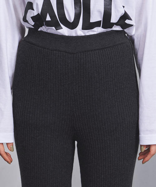 UNITED ARROWS（ユナイテッドアローズ）の「UWSC リブ ニットパンツ ◆（その他パンツ・レディース・ライトグレー/オフホワイト/ダークグレー・36/38）」の7枚目の写真