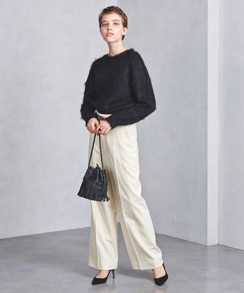 UNITED ARROWS（ユナイテッドアローズ）の「UBCB フラノ ストレートパンツ ◆（その他パンツ・レディース・ベージュ/オフホワイト/ブラック・40/36/34/38）」の2枚目の写真