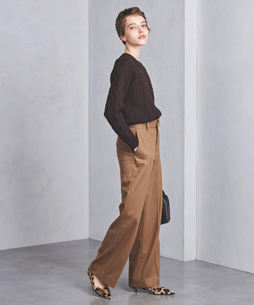 UNITED ARROWS（ユナイテッドアローズ）の「UBCB フラノ ストレートパンツ ◆（その他パンツ・レディース・ベージュ/オフホワイト/ブラック・40/36/34/38）」の11枚目の写真