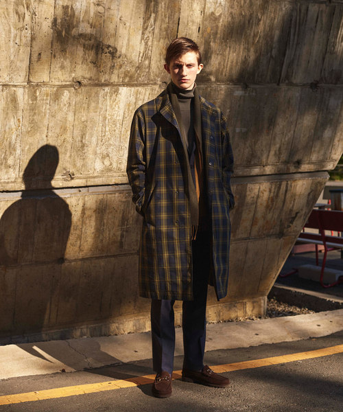 United Arrows ユナイテッドアローズ の Uast チェック バルカラー コート ステンカラーコート Wear