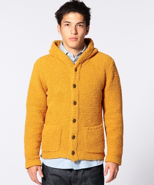 UNITED ARROWS(ユナイテッドアローズ)の「UAS ボアフードジャケット◆(カーディガン/ボレロ・メンズ・イエロー/ネイビー/ワインレッド・SMALL/MEDIUM/LARGE/X-LARGE/X-SMALL)」の5枚目の写真