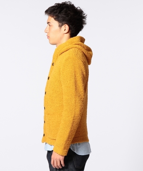 UNITED ARROWS(ユナイテッドアローズ)の「UAS ボアフードジャケット◆(カーディガン/ボレロ・メンズ・イエロー/ネイビー/ワインレッド・SMALL/MEDIUM/LARGE/X-LARGE/X-SMALL)」の6枚目の写真