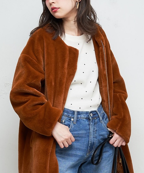 natural couture（ナチュラルクチュール）の「モチーフプリントワッフルプルオーバー（Tシャツ/カットソー・レディース・ベージュ/オフホワイト/サックスブルー/ピンク・FREE）」の2枚目の写真