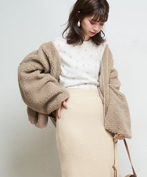 natural couture | モチーフプリントワッフルプルオーバー(Tシャツ/カットソー)