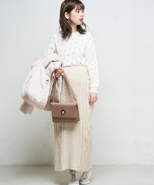 natural couture（ナチュラルクチュール）の「モチーフプリントワッフルプルオーバー（Tシャツ/カットソー・レディース・ベージュ/オフホワイト/サックスブルー/ピンク・FREE）」の14枚目の写真
