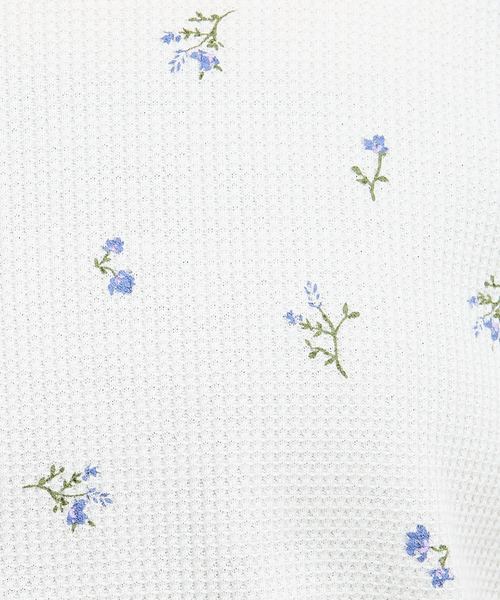 natural couture（ナチュラルクチュール）の「モチーフプリントワッフルプルオーバー（Tシャツ/カットソー・レディース・ベージュ/オフホワイト/サックスブルー/ピンク・FREE）」の6枚目の写真