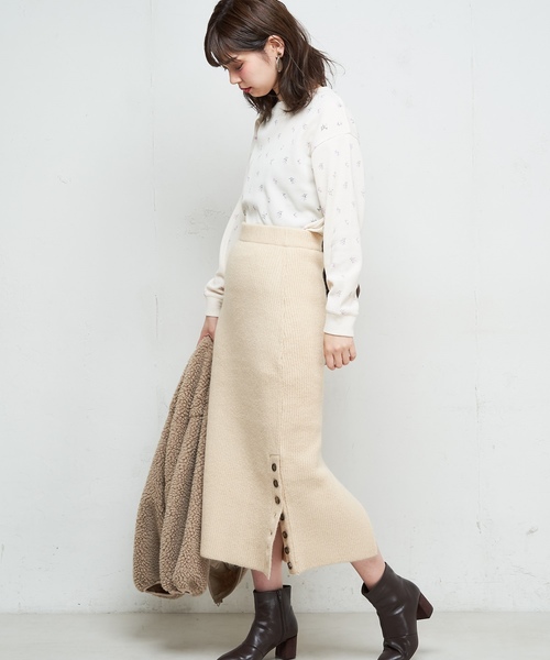 natural couture（ナチュラルクチュール）の「モチーフプリントワッフルプルオーバー（Tシャツ/カットソー・レディース・ベージュ/オフホワイト/サックスブルー/ピンク・FREE）」の22枚目の写真