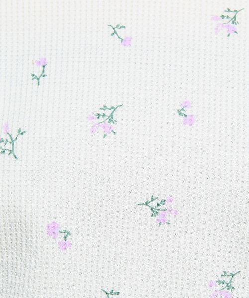 natural couture（ナチュラルクチュール）の「モチーフプリントワッフルプルオーバー（Tシャツ/カットソー・レディース・ベージュ/オフホワイト/サックスブルー/ピンク・FREE）」の12枚目の写真