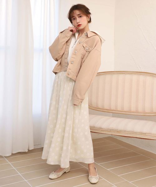 one after another NICE CLAUP（ワンアフターアナザーナイスクラップ）の「ベルト付きフレアスカート（スカート・レディース・アイボリー/ホワイト系その他/ブラック系その他/ピンクベージュ・FREE）」の13枚目の写真