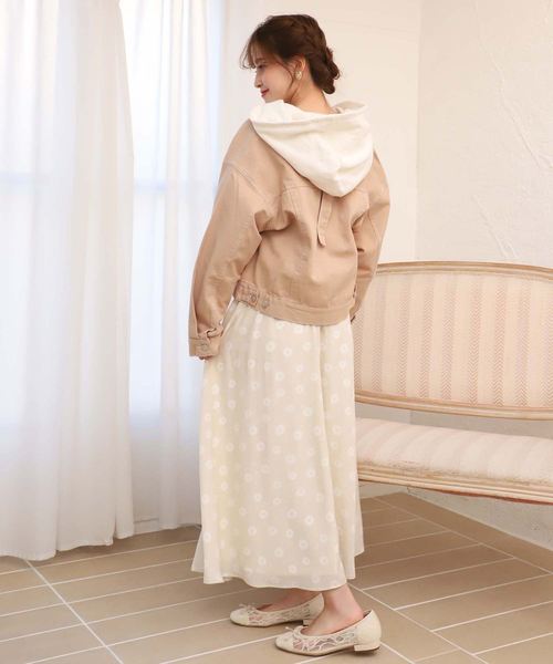 one after another NICE CLAUP（ワンアフターアナザーナイスクラップ）の「ベルト付きフレアスカート（スカート・レディース・アイボリー/ホワイト系その他/ブラック系その他/ピンクベージュ・FREE）」の14枚目の写真