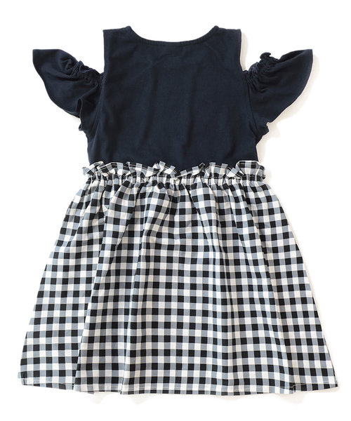 devirock(デビロック)の「オフショルドッキングワンピース(ワンピース・キッズ・イエロー/ラベンダー/ホワイト/ネイビー・140cm/150cm/160cm/110cm/100cm/120cm/130cm)」の19枚目の写真