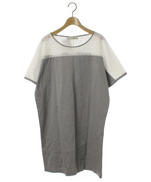 BEAUTY&YOUTH UNITED ARROWS(ビューティアンドユースユナイテッドアローズ)の古着「ドルマンスリーブワンピース(ワンピース)」|グレー
