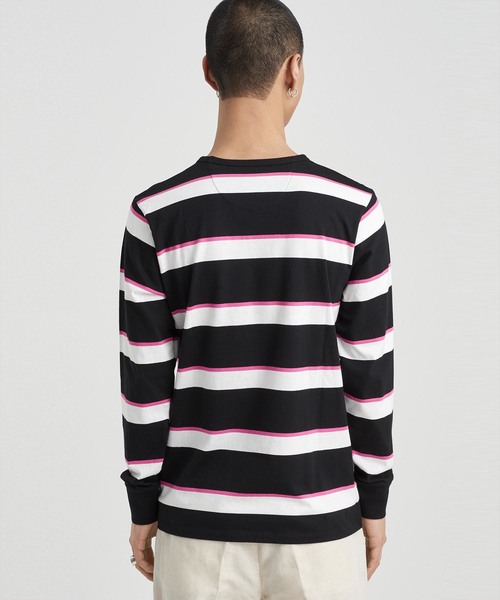 Saturdays NYC(サタデーズ ニューヨークシティ )の「James Stripe Long Sleeve Shirt(Tシャツ/カットソー・メンズ・ホワイト/ブラック・XL/XS/S/M/L)」の10枚目の写真