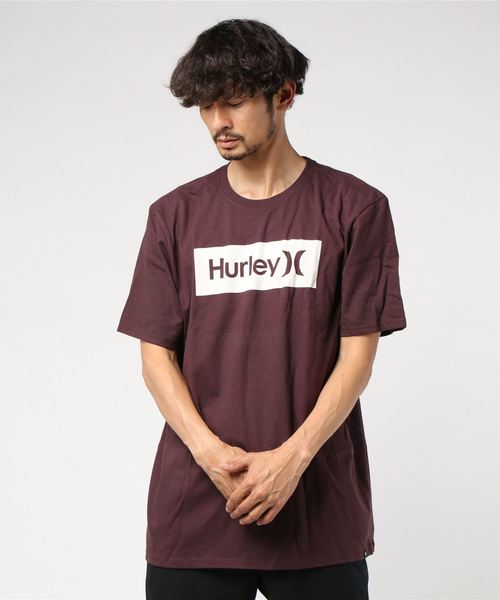 Hurley (ハーレー)の「M CRE OAO BOXED SS / ハーレー ボックスロゴプリントTシャツ(Tシャツ/カットソー・メンズ・ホワイト/ブラック/ブラウン系その他/グリーン系その他・LARGE/MEDIUM/SMALL)」の1枚目の写真