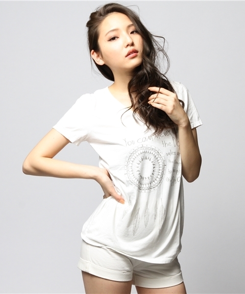 goa（ゴア）の「Cross The Ocean Tシャツ（Tシャツ/カットソー・レディース・ホワイト/グレー/グレー系その他/ライトブルー・FREE）」の2枚目の写真