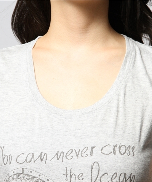 goa（ゴア）の「Cross The Ocean Tシャツ（Tシャツ/カットソー・レディース・ホワイト/グレー/グレー系その他/ライトブルー・FREE）」の10枚目の写真