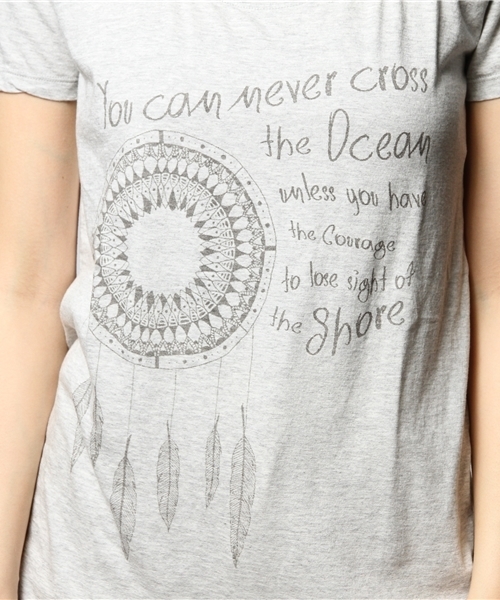 goa（ゴア）の「Cross The Ocean Tシャツ（Tシャツ/カットソー・レディース・ホワイト/グレー/グレー系その他/ライトブルー・FREE）」の12枚目の写真