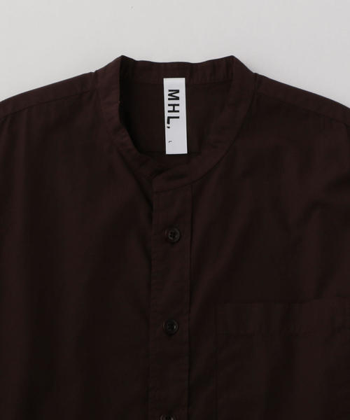 MHL.（エムエイチエル）の「＜MHL.＞ POP NC SHT/シャツ（シャツ/ブラウス・メンズ・ダークブラウン/オフホワイト・LARGE/MEDIUM）」の9枚目の写真