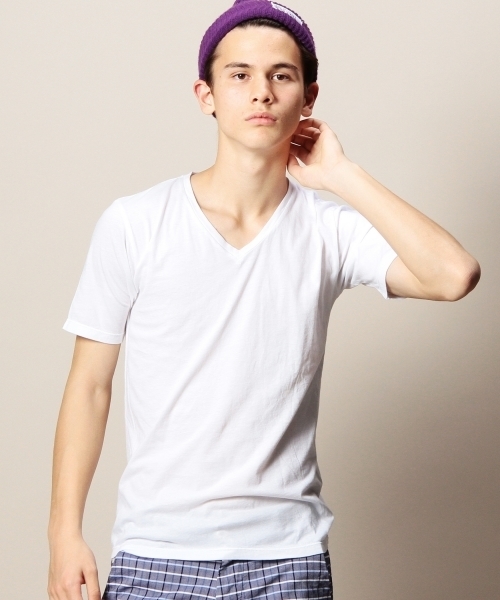 BEAUTY&YOUTH UNITED ARROWS(ビューティーアンドユースユナイテッドアローズ)の「BY コットン レイヤード Vネック カットソー◆(Tシャツ/カットソー・メンズ・グレー/ネイビー/ライラック・X-LARGE/SMALL/LARGE/MEDIUM)」の10枚目の写真
