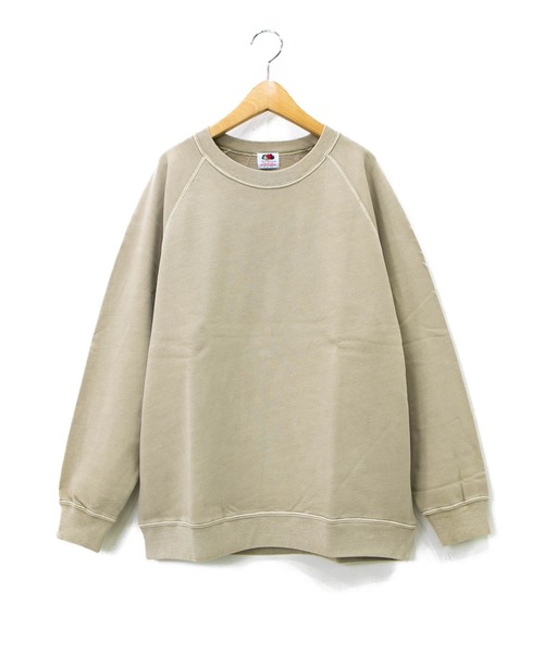go slow caravan(ゴースローキャラバン)の「FRUIT OF THE LOOM/フルーツオブザルーム PIGMENT CREW(スウェット・メンズ・ブラック/ベージュ/カーキ/ネイビー/マスタード/ワイン・MEDIUM/LARGE/X-LARGE)」の4枚目の写真