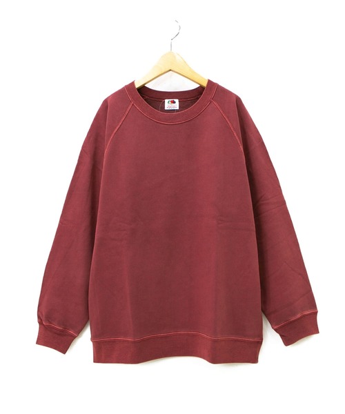 go slow caravan(ゴースローキャラバン)の「FRUIT OF THE LOOM/フルーツオブザルーム PIGMENT CREW(スウェット・メンズ・ブラック/ベージュ/カーキ/ネイビー/マスタード/ワイン・MEDIUM/LARGE/X-LARGE)」の2枚目の写真